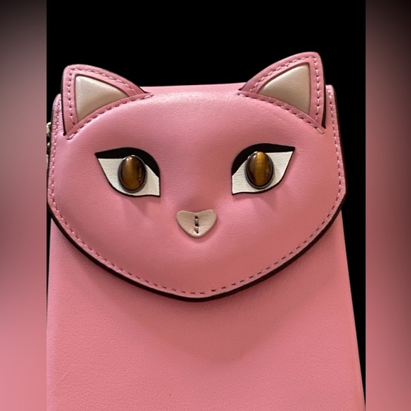 RARE - Kate Spade x Cats (the movie) 2019 North/South pink cellphone crossbody - Picture 4 of 14